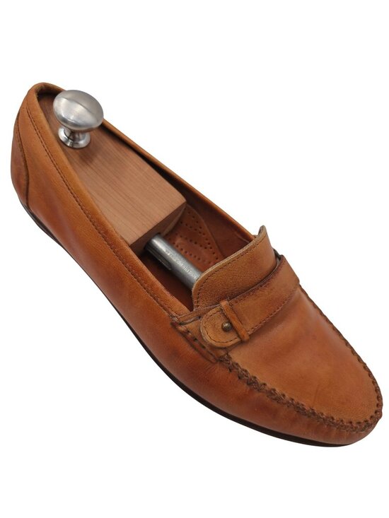 Salvatore Ferragamo Other - Vintage Salvatore Ferragamo 9.5D Tan Brown Leather Loafers Dress Casual Shoes